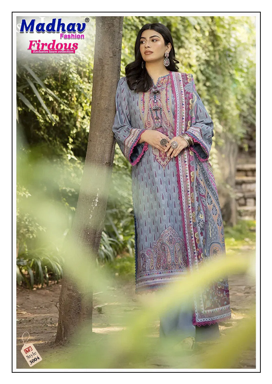 Firdous Vol 3 by Madhav Lawn Cotton Printed Dress Material Surat Wholesale Market
